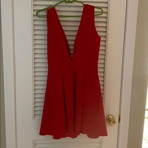 Red cocktail dress
